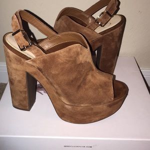 Jessica Simpson Spiced Suede Platform Heels